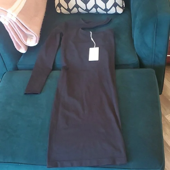 NWT Helmut Lang one-shoulder little black dress - Picture 2 of 4